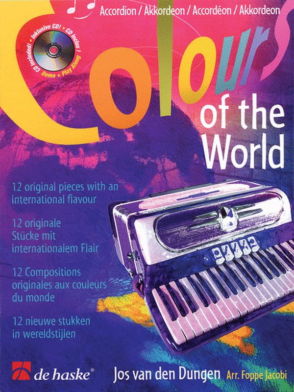 Colours of the World for accordion - Jos van den Dungen (+ płyta CD) - muzyka świata - nuty na akordeon
