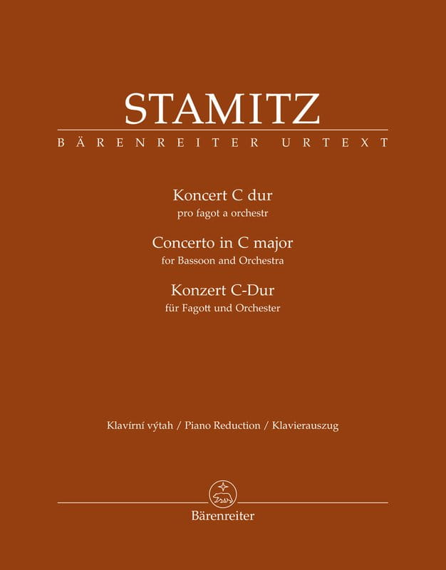 Carl Stamitz: Concerto for Bassoon and Orchestra in C major - Koncert fagotowy C-dur - nuty na fagot z fortepianem