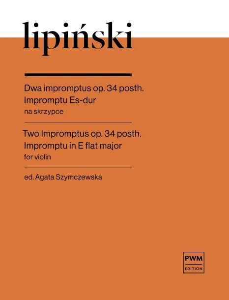 Karol Lipiński: Dwa impromptus op. 34 posth., Impromptu Es-dur - nuty na skrzypce solo
