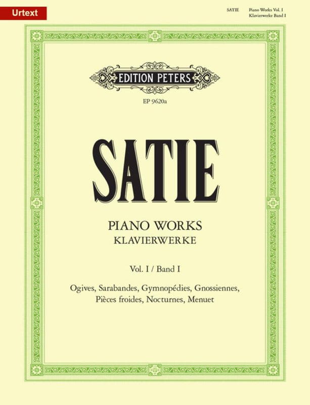 Eric Satie: Klavierwerke I - Piano Works 1 - dzieła fortepianowe tom 1- nuty na fortepian