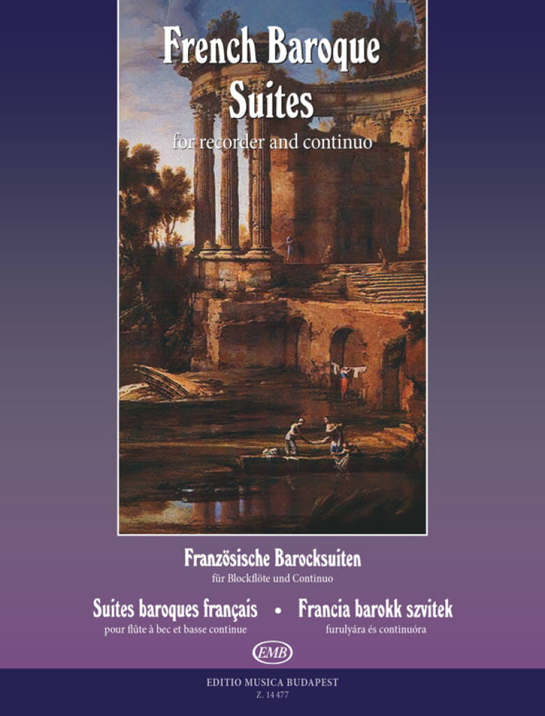 French Baroque Suites for recorder and continuo - barokowe suity francuskie - nuty na flet prosty