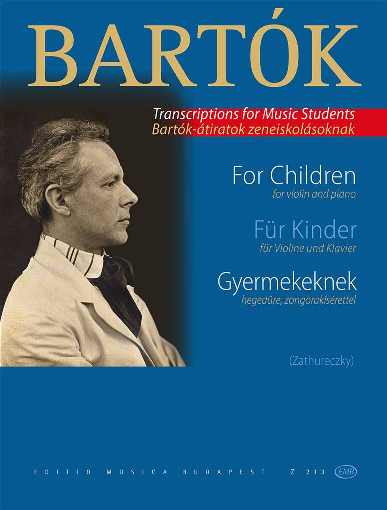 For Children for violin and piano - Bela Bartok - transkrypcje dla uczniów muzyki - nuty na skrzypce i fortepian