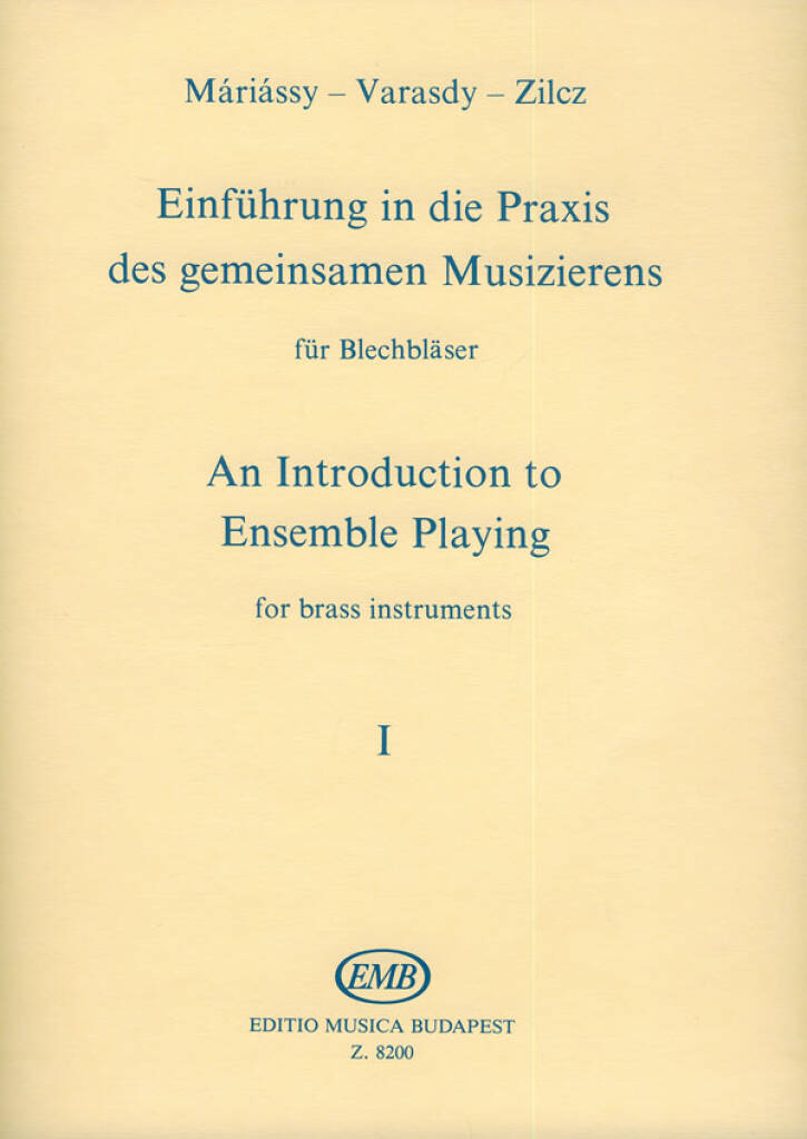 An Introduction to Ensemble Playing for brass instruments 1 - Zilcz, Mariassy, Varasdy - wprowadzenie do grania zespołowego - nuty na instrumenty dęte