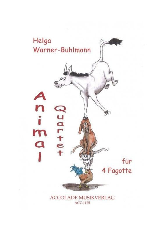 Helga Warner-Buhlmann: Animal Quartet fur vier Fagotte - 4 utwory na cztery fagoty - nuty na kwartet fagotowy