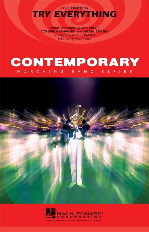 Contemporary Marching Band: Sia Fuller - Shakira - Try Everything from Zootopia (Score & Parts) - piosenka z filmu Zwierzogród - nuty na młodzieżową m