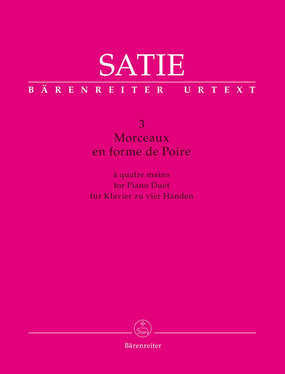 Erik Satie: 3 Morceaux en forme de Poire a quatre mains - nuty na fortepian na cztery ręce