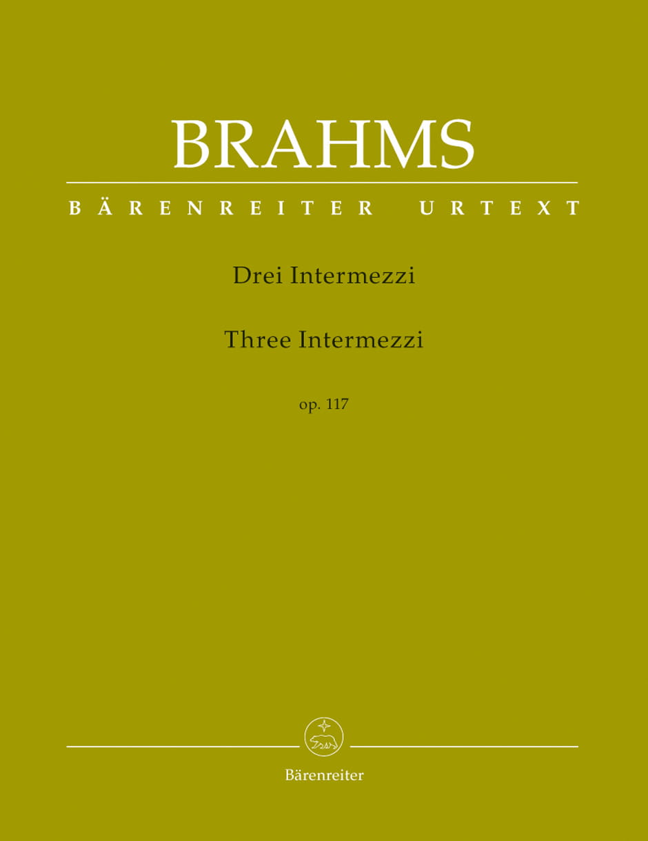 Johannes Brahms: Three Intermezzi op. 117 - Drei Intermezzi - 3 Intermezza - nuty na fortepian