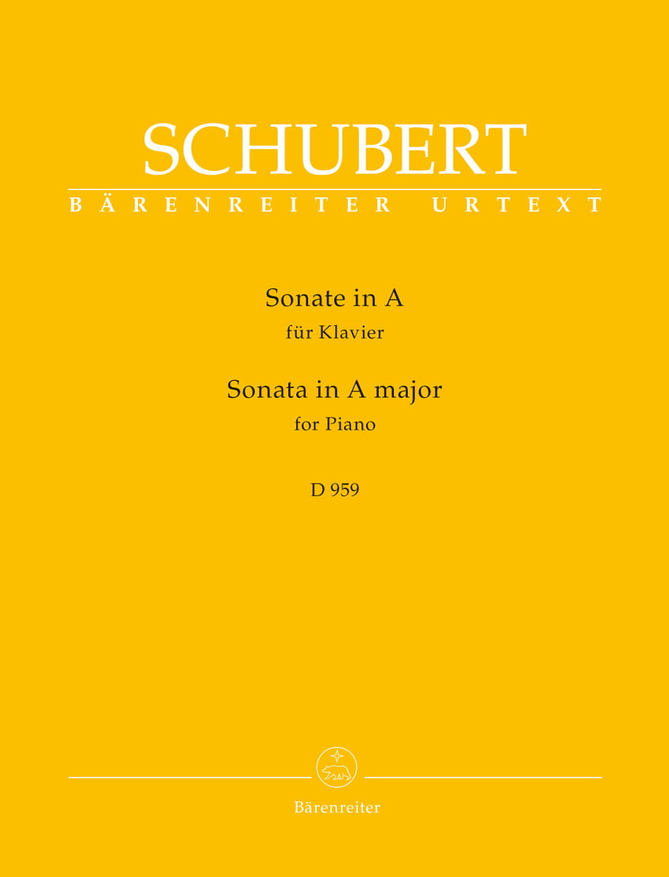 Franz Schubert: Sonate A major for Piano D 959 - Sonata fortepianowa A-dur - nuty na fortepian