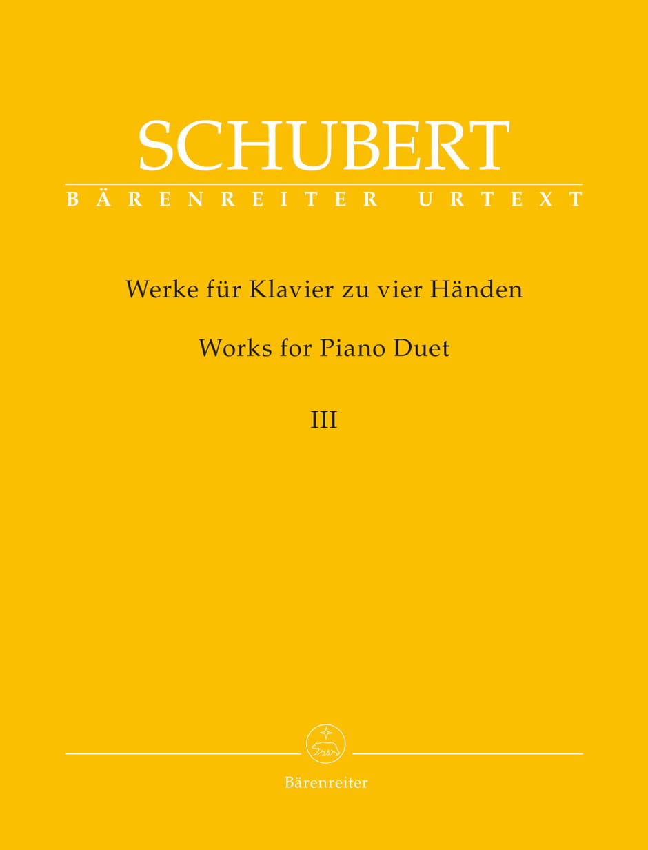 Franz Schubert: Works for Piano Duet Volume III - dzieła fortepianowe na duet fortepianowy tom 3 - nuty na fortepian na cztery ręce