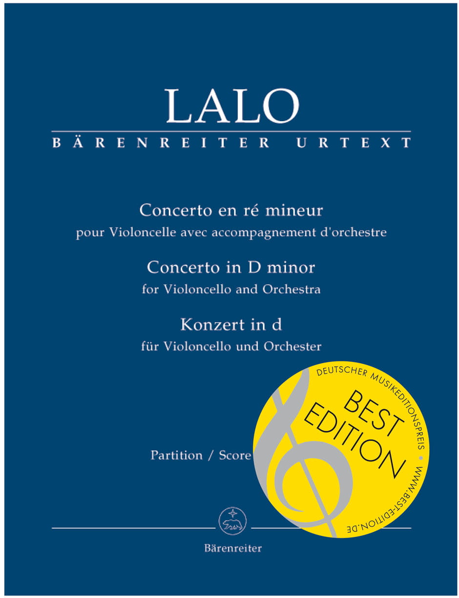 Edouard Lalo: Concerto for Violoncello and Orchestra D minor - koncert wiolonczelowy d-moll - nuty na orkiestrę - partytura