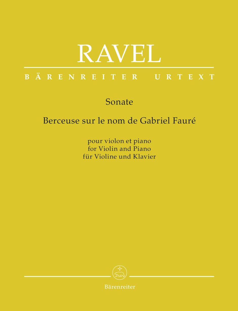 Maurice Ravel: Sonata i Berceuse sur le nom de Gabriel Faure - nuty na skrzypce i fortepian