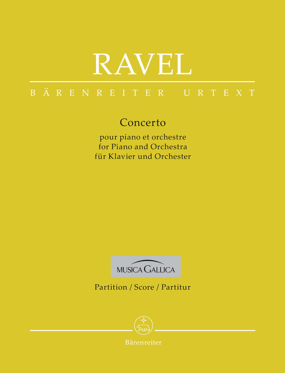 Maurice Ravel: Concerto for Piano and Orchestra - koncert fortepianowy - nuty na orkiestrę - partytura