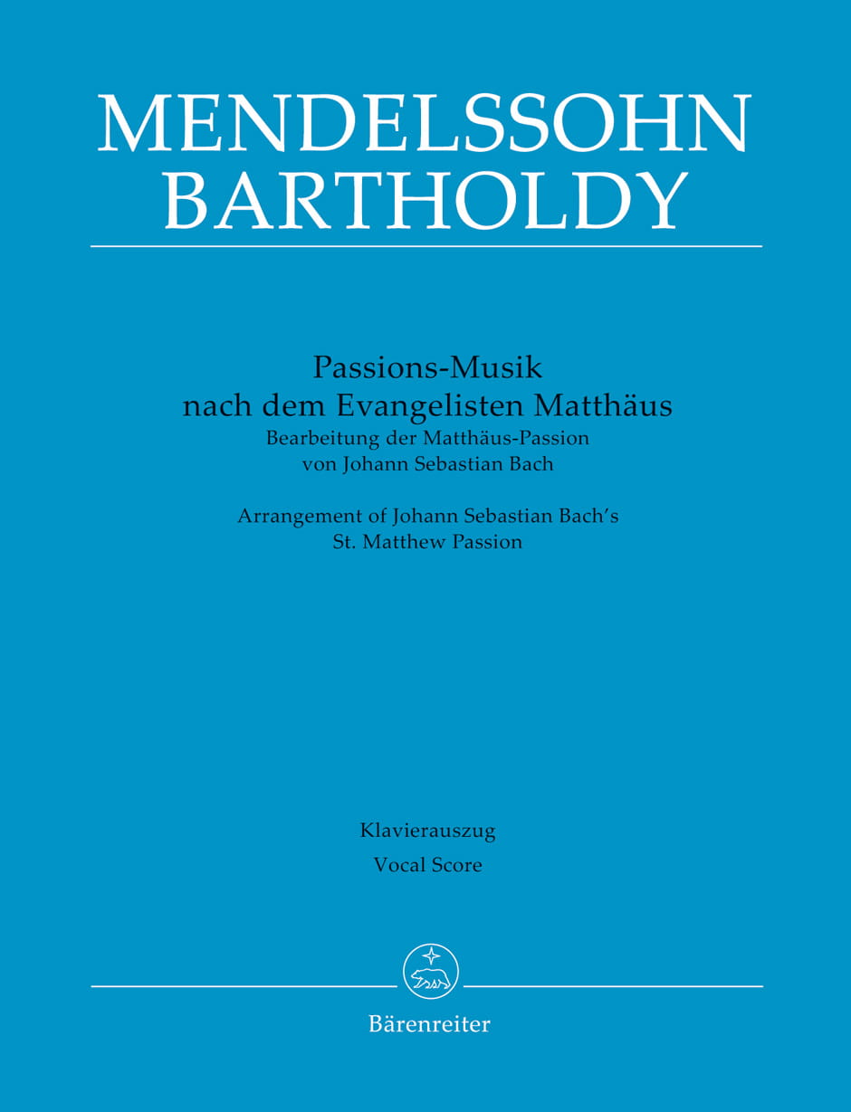 Felix Mendelssohn Bartholdy: Passion Music after the Evangelist Matthew - nuty na głosy, chór i fortepian
