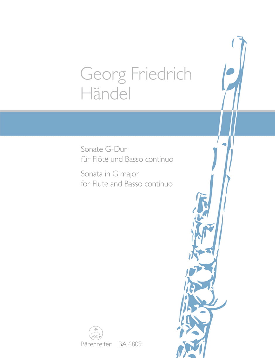 Georg Friedrich Handel: Sonate G major for Flute and Basso continuo - Sonata G-dur - nuty na flet poprzeczny i fortepian