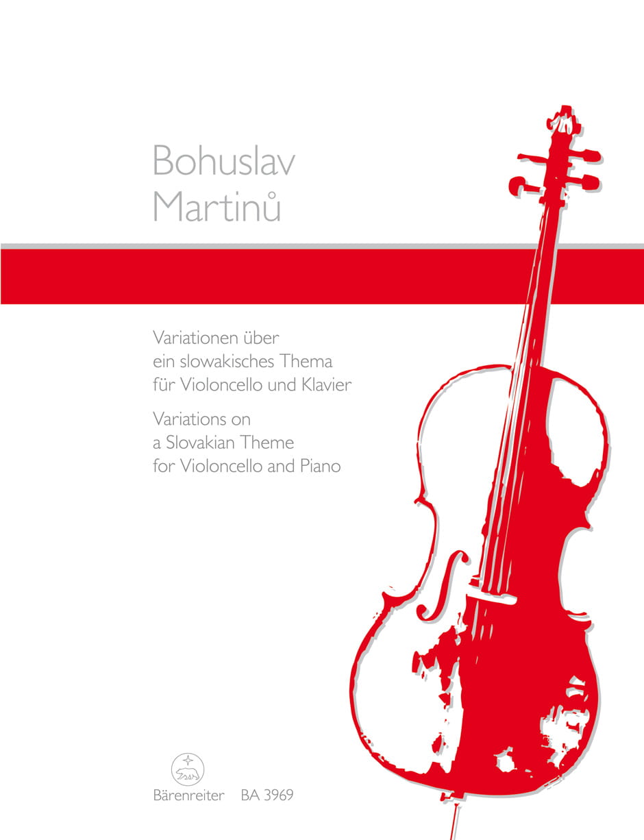 Bohuslav Martinu: Variations on a Slovakian Theme for Violoncello and Piano (1959) - Wariacje na temat słowacki - nuty na wiolonczelę i fortepian