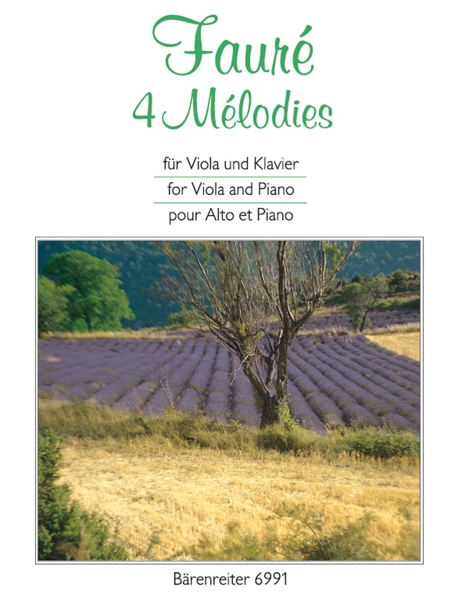 Gabriel Faure: 4 Melodies for Viola and Piano - nuty na altówkę i fortepian