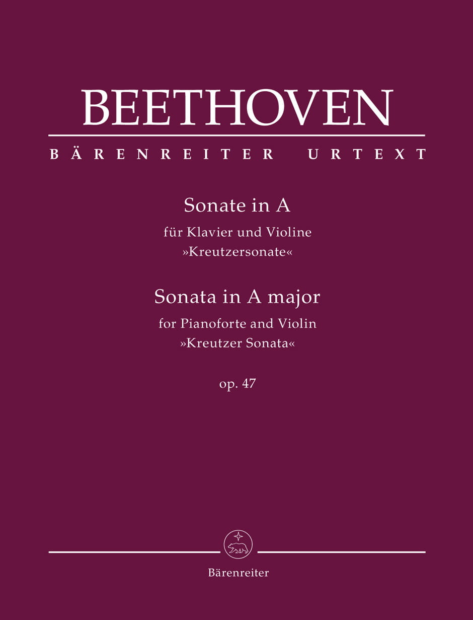 Ludwig van Beethoven: Sonate A major for Pianoforte and Violin op. 47 'Kreutzer Sonata' - Sonata A-dur - nuty na skrzypce i fortepian