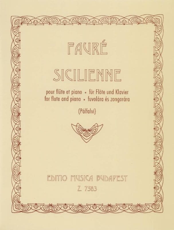 Gabriel Faure: Sicilienne op. 78 pour Flute et Piano - Siciliana - nuty na flet poprzeczny i fortepian