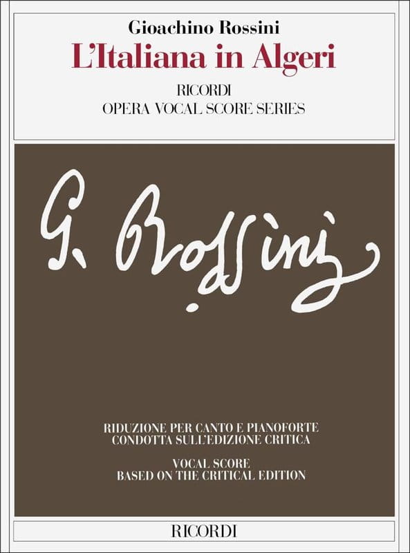Gioachino Rossini: L'Italiana in Algeri - Włoszka w Algierze - opera - nuty na głos, chór i fortepian
