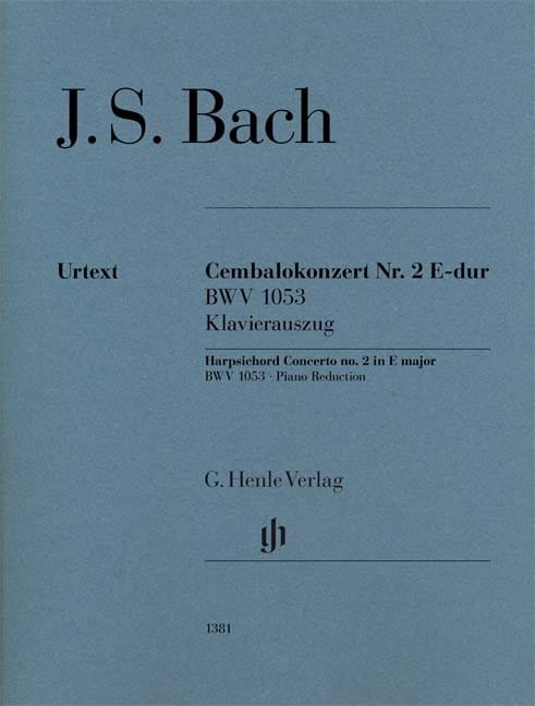 Johann Sebastian Bach: Harpsichord Concerto nr 2 E-dur BWV 1053 - koncert klawesynowy - nuty na dwa fortepiany