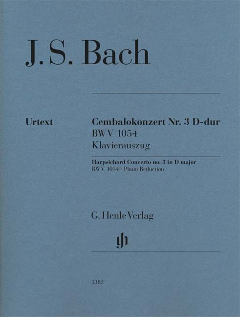 Johann Sebastian Bach: Harpsichord Concerto nr 3 D-dur BWV 1054 - koncert klawesynowy - nuty na dwa fortepiany