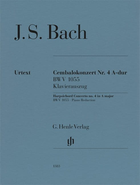 Johann Sebastian Bach: Harpsichord Concerto nr 4 A-dur BWV 1055 - koncert klawesynowy - nuty na dwa fortepiany