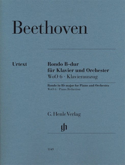 Ludwig van Beethoven: Rondo B-dur WoO 6 for Piano and Orchestra - wyciąg fortepianowy - nuty na dwa fortepiany