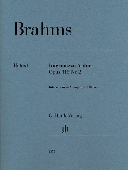 Johannes Brahms: Intermezzo A-dur op. 118 nr 2 - utwór koncertowy - nuty na fortepian