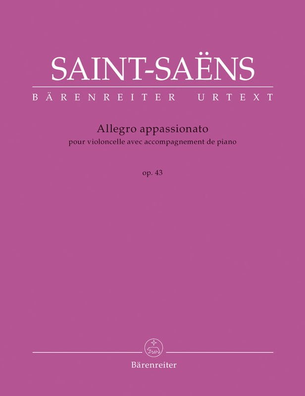 Camille Saint-Saens: Allegro appassionato op. 43 pour violoncelle avec accompagnement de piano - nuty na wiolonczelę i fortepian