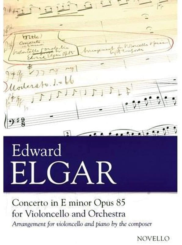 Edward Elgar: Concerto in E Minor op. 85 for Violoncello and Orchestra - koncert wiolonczelowy e-moll - nuty na wiolonczelę i fortepian