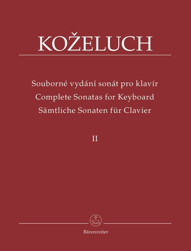 Leopold Kozeluch: Complete Sonatas for Keyboard II - sonaty fortepianowe 13-24 tom 2 - nuty na fortepian