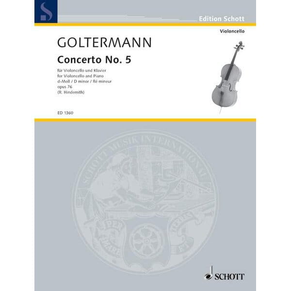 Georg Goltermann - Koncert nr 5 d-moll op. 76 - nuty na wiolonczelę z fortepianem