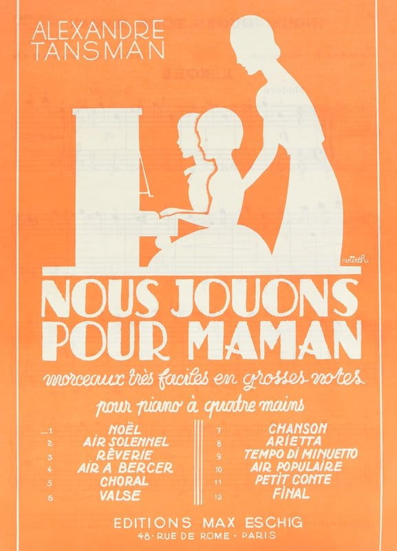 Alexandre Tansman: Nous jouons pour Maman 2 - Air Solennel - Gramy dla mamy - nuty na fortepian na cztery ręce