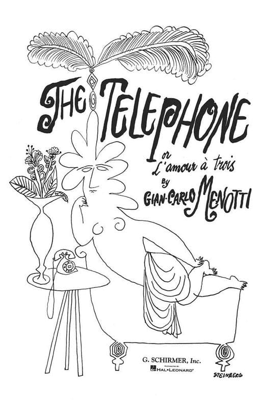 Gian Carlo Menotti: The Telephone or L'Amour a trois (Vocal score) - opera - nuty na głos, chór i fortepian