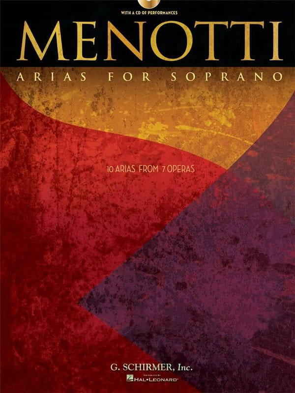 Gian Carlo Menotti: Menotti Arias for Soprano (+ płyta CD) - arie operowe na głos sopran i fortepian