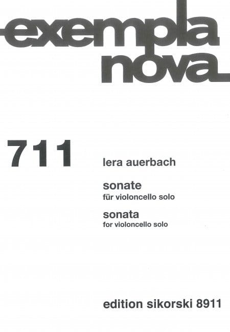 Lera Auerbach: Sonate fur Violoncello - nuty na wiolonczelę solo