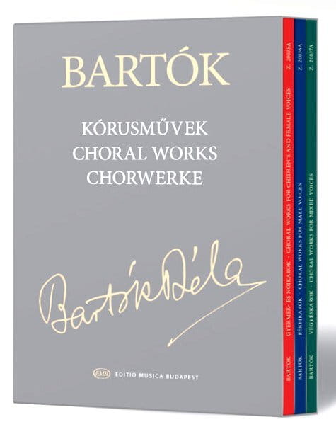 Bela Bartok: Choral Works - dzieła i utwory chóralne - kompletne wydanie trzytomowe