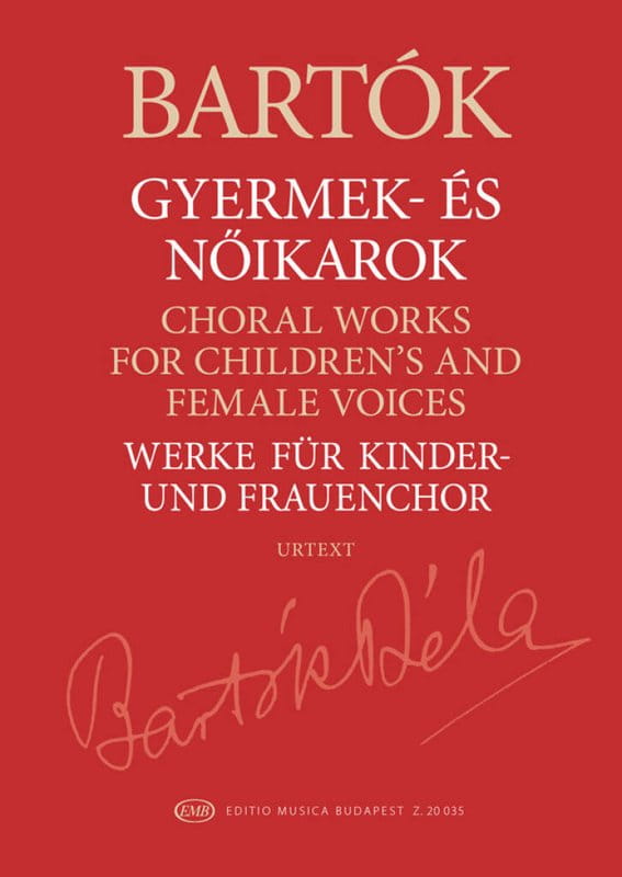 Bela Bartok: Choral Works for Children's and Female Voices - dzieła i utwory chóralne - nuty na chór żeński i dziecięcy