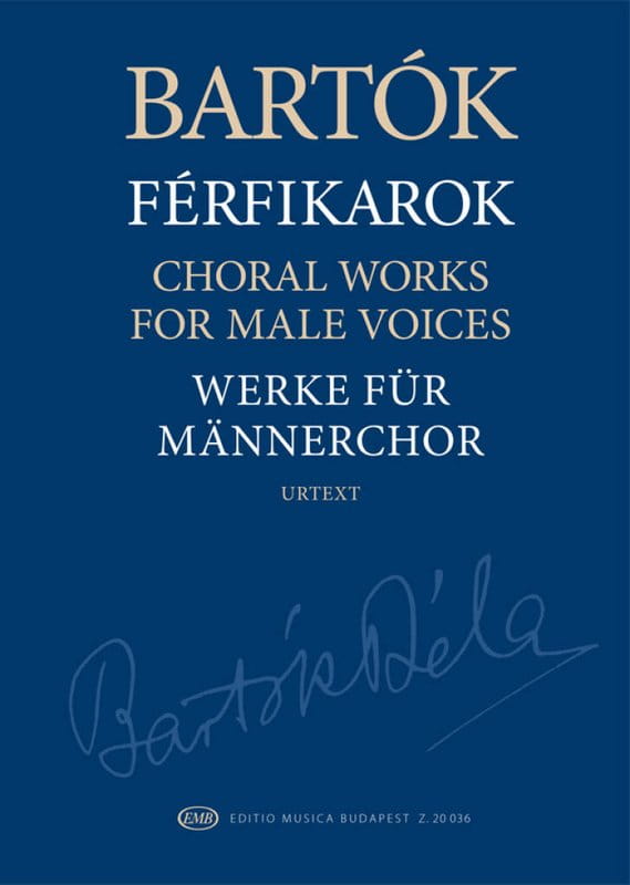 Bela Bartok: Choral Works for Male Voices - dzieła i utwory chóralne - nuty na chór męski