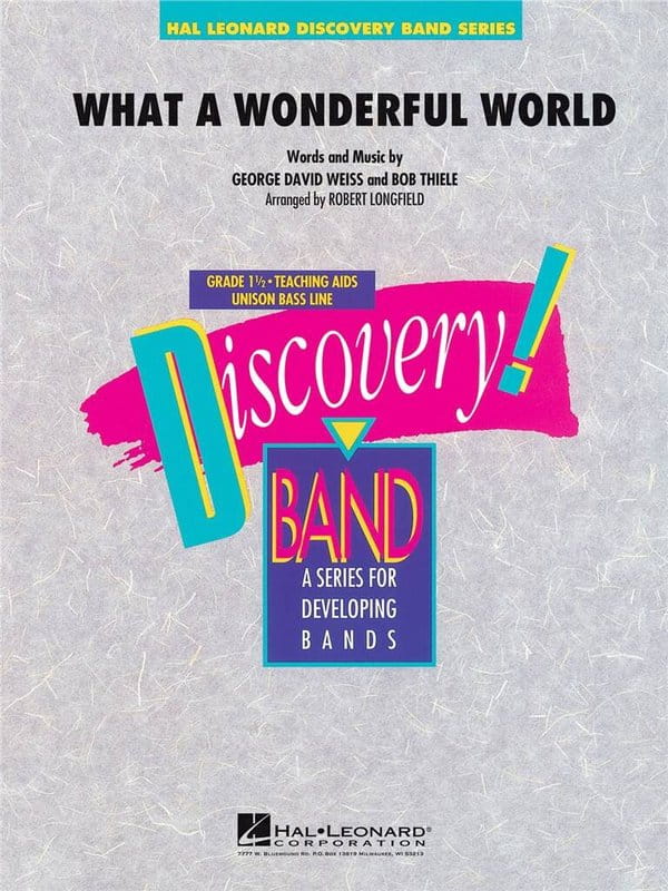 Discovery Band: Louis Armstrong - What a Wonderful World (Score & Parts) - Robert Longfield - nuty na młodzieżową orkiestrę dętą