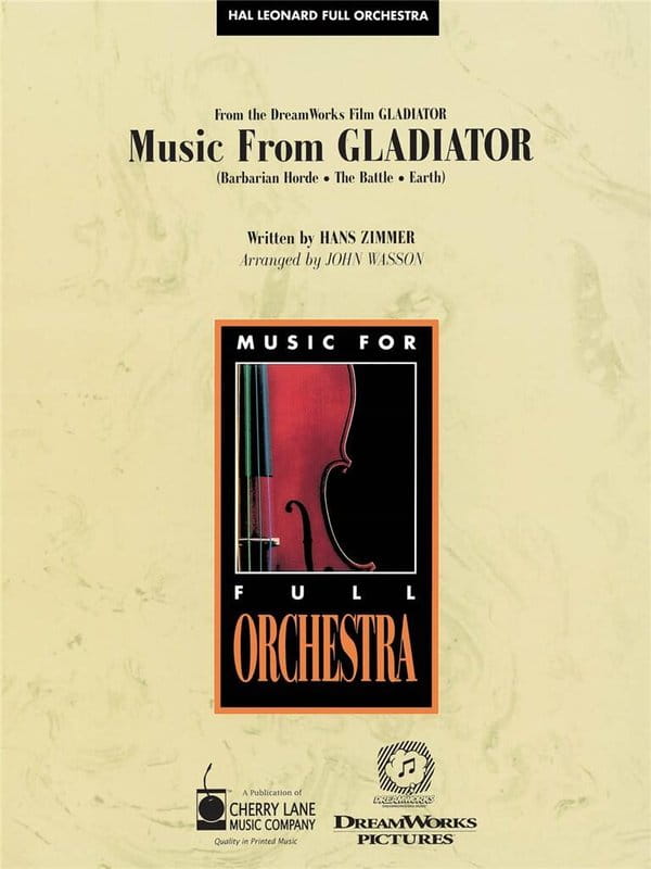 Music for Full Orchestra: Hans Zimmer - Music from Gladiator (Score & Parts) - nuty na orkiestrę