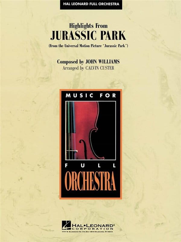 Music for Full Orchestra: John Williams - Highlights from Jurassic Park (Score & Parts) - nuty na orkiestrę