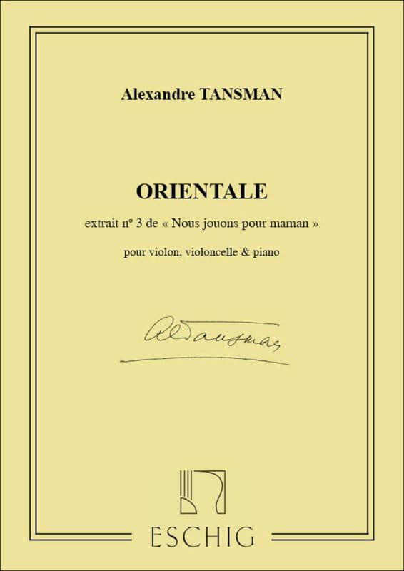 Aleksander Tansman: Nous jouons pour Maman 3 - Orientale - łatwe trio fortepianowe dla początkujących