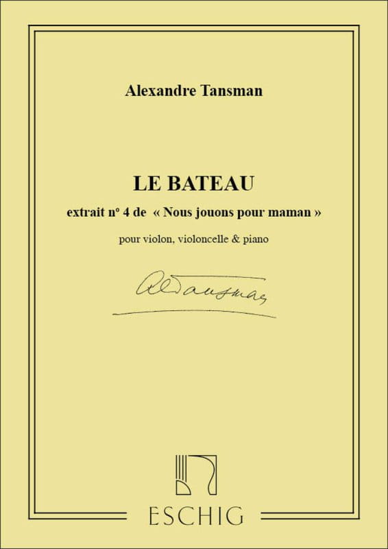Aleksander Tansman: Nous jouons pour Maman 4 - Le bateau - łatwe trio fortepianowe dla początkujących