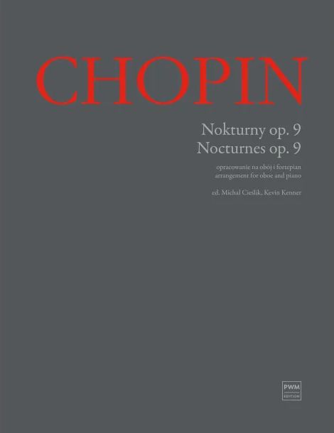 Fryderyk Chopin: Nokturny op. 9 - nuty na obój i fortepian (partytura + głosy)