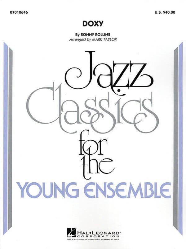 Jazz Classics for the Young Ensemble: Sonny Rollins - Doxy (Score & Parts) - Mark Taylor - nuty na big band zespół jazzowy