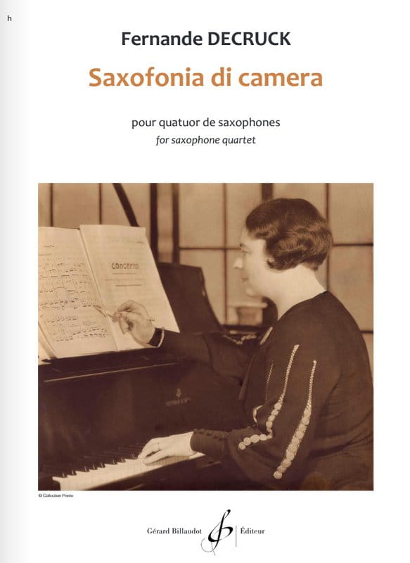 Fernande Decruck: Saxofonia di camera pour quatuor de saxophones - nuty na kwartet saksofonowy