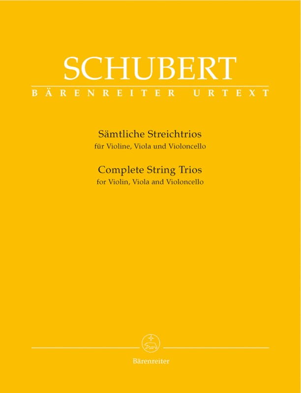 Franz Schubert: Complete String Trios for Violin, Viola and Violoncello - tria smyczkowe wydanie kompletne - nuty na skrzypce, altówkę i wiolonczelę