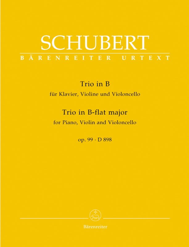 Franz Schubert: Trio B-flat major op. 99 D 898 - trio fortepianowe B-dur - nuty na skrzypce, wioloczelę i fortepian
