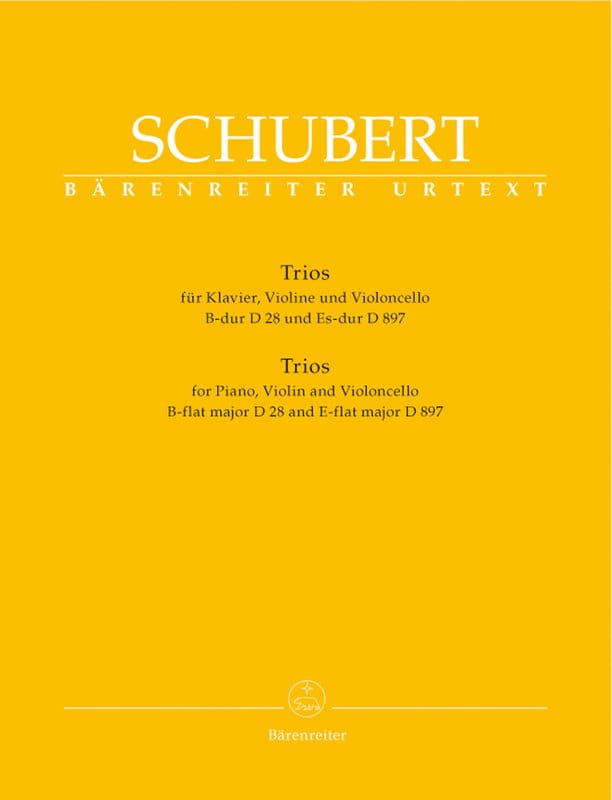 Franz Schubert: Trio fortepianowe B-dur D 28 oraz Trio fortepianowe Es-dur D 897 - nuty na skrzypce, wioloczelę i fortepian